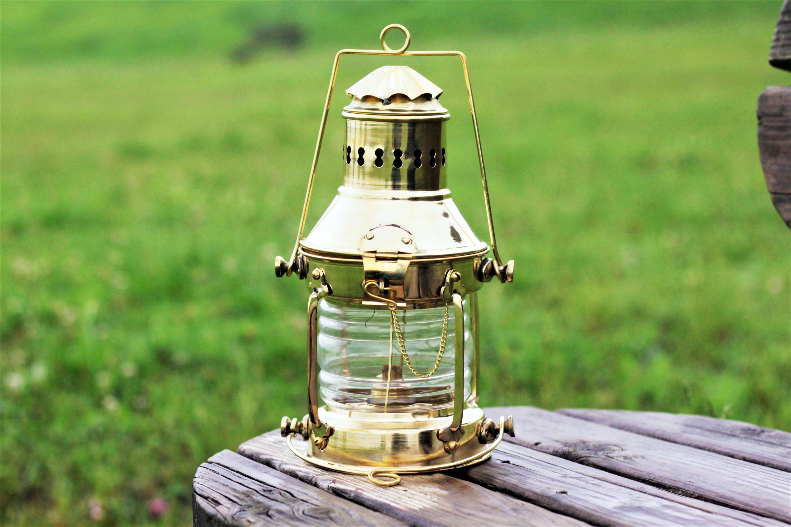 Brass Oil Ship Lantern 25.5cm(真鍮オイルランタン シップランプ 船灯 