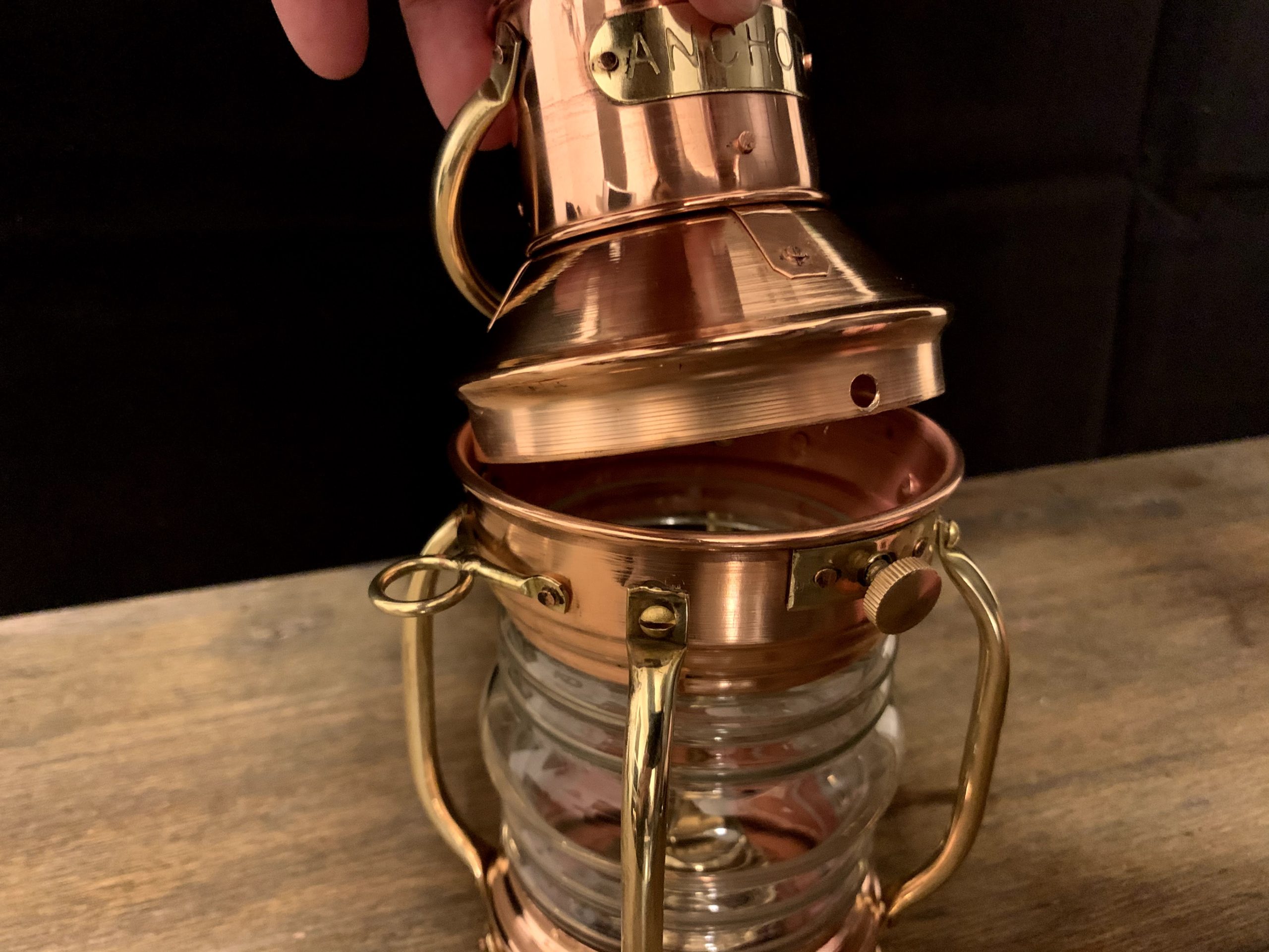 Copper Oil Ship Lantern 18.5cm(銅オイルランタン シップランプ 船灯 
